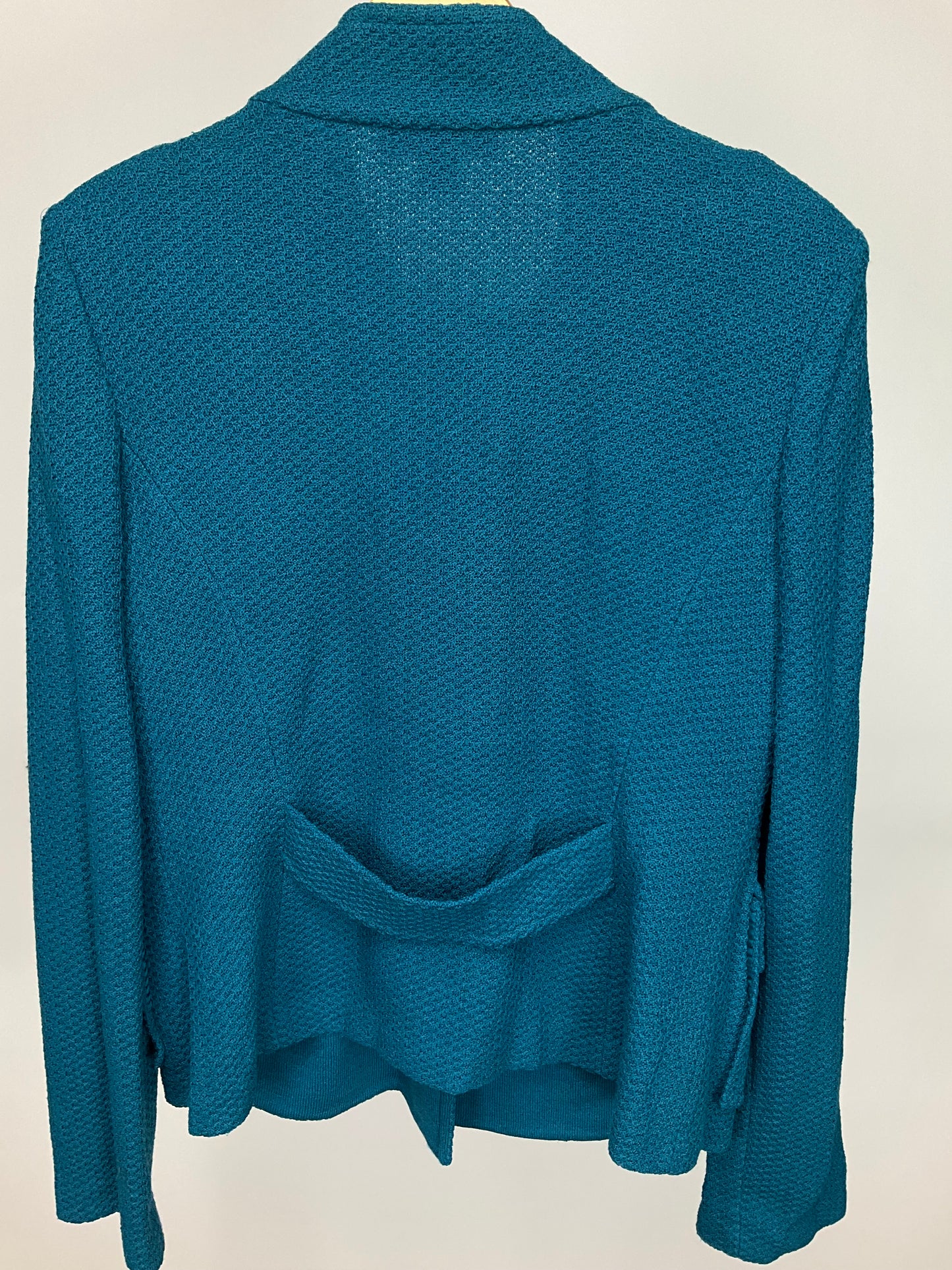 ST JOHN BLACK LABEL TEAL BLAZER SZ 8