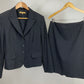 ALEX MARIE BLACK PINSTRIPE SKIRT SUIT SZ 10/12