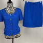 ST JOHN COLLECTION ROYAL BLUE SKIRT SUIT SZ 10
