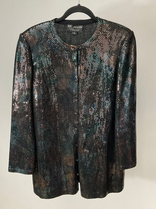 ST JOHN COUTURE IRIDESCEN  BLAZER SZ 14