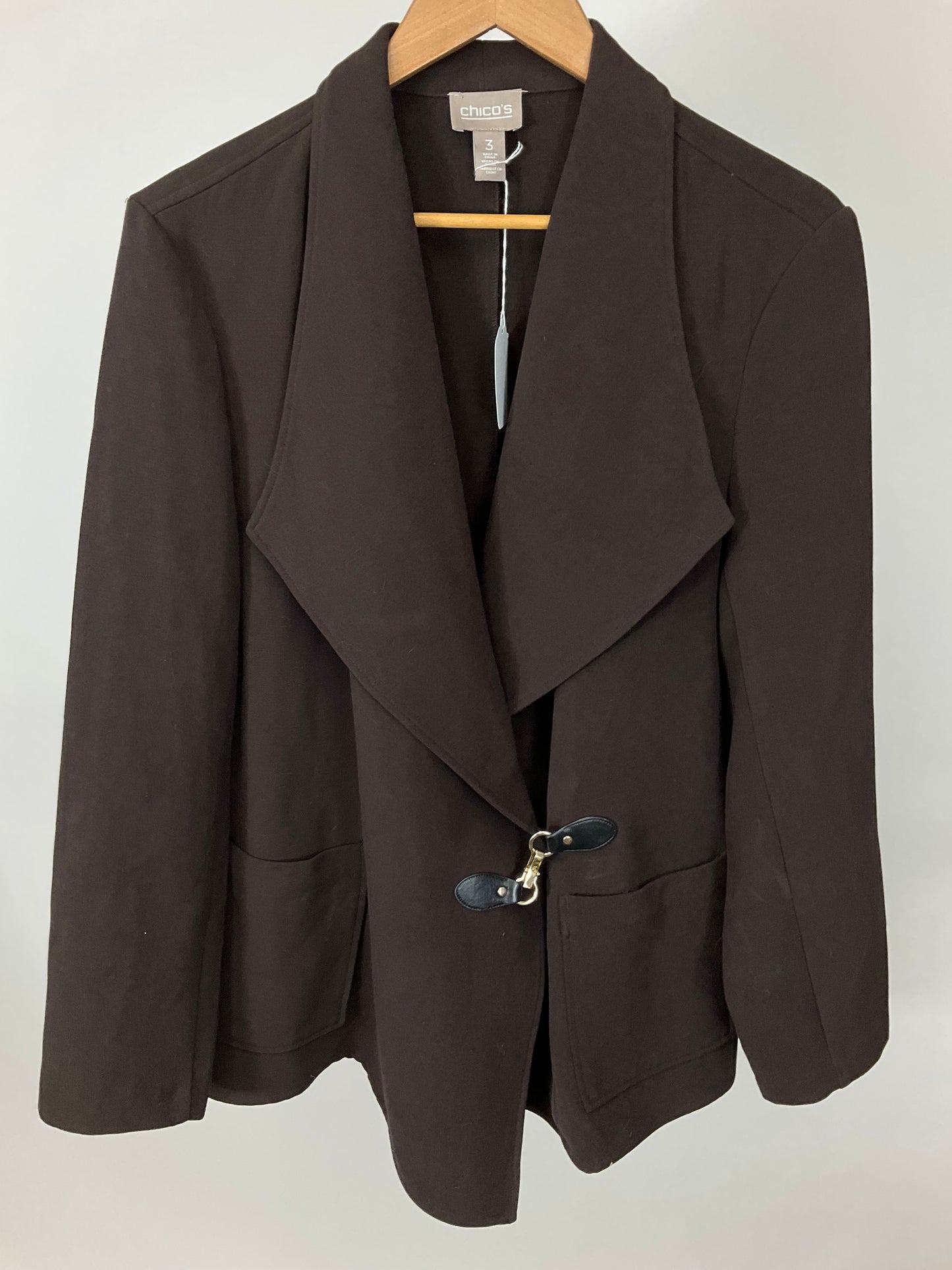 CHICO’S BROWN BLAZER SZ 16