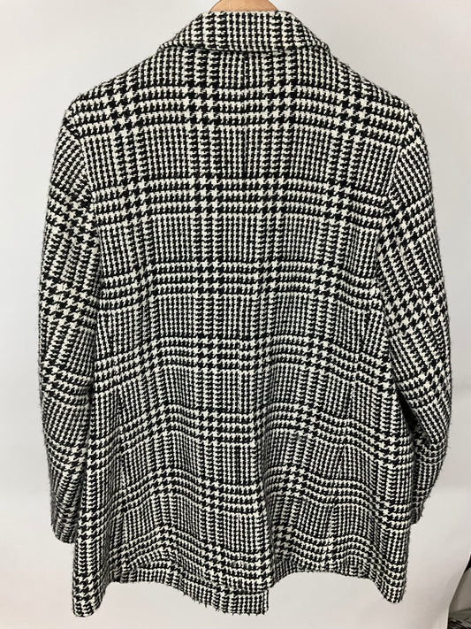 TALBOTS BLACK/WHITE WOOL BLAZER SZ 16W