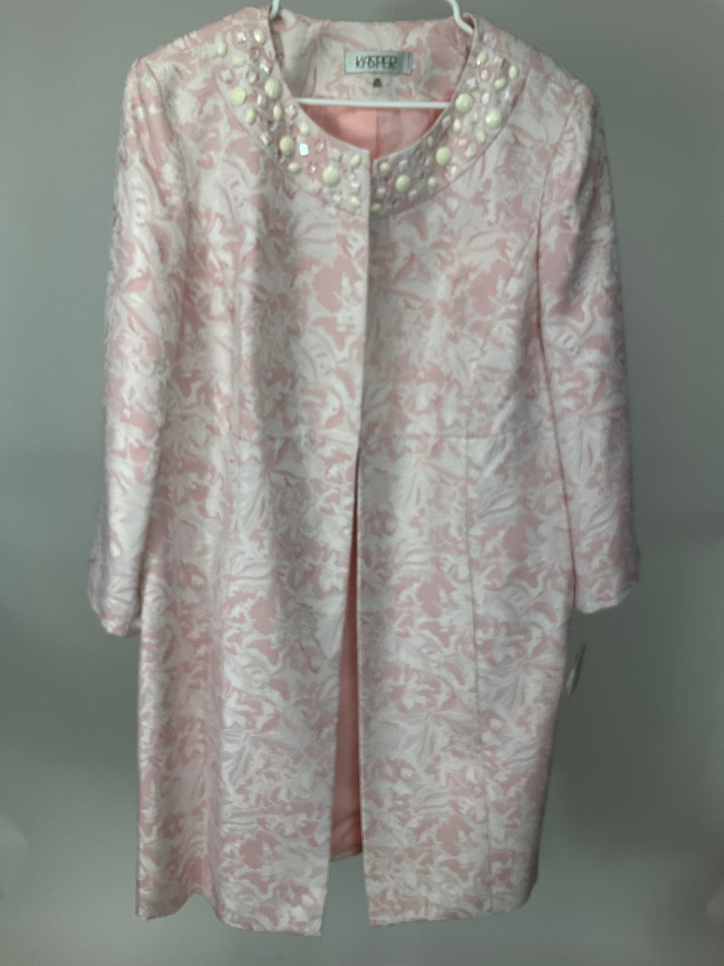 KASPER PINK WHITE BLAZER SZ 18W