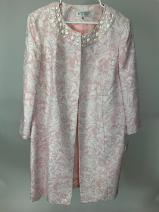 KASPER PINK WHITE BLAZER SZ 18W