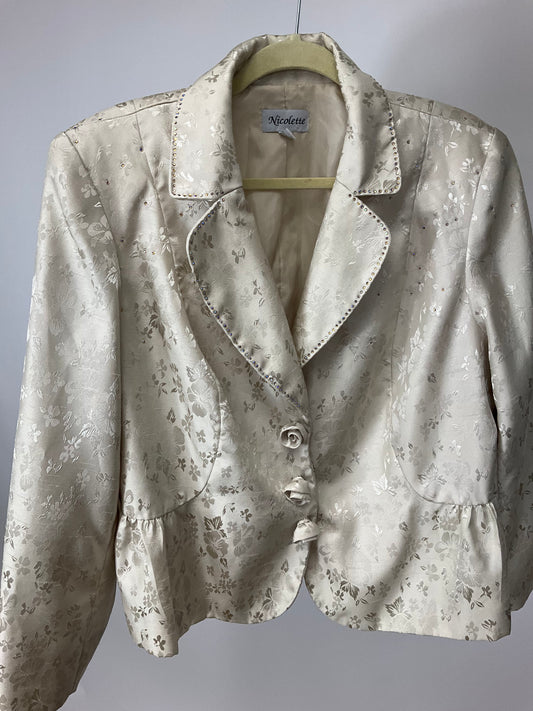 NICOLETTE CREAM SKIRT SUIT SZ 18W