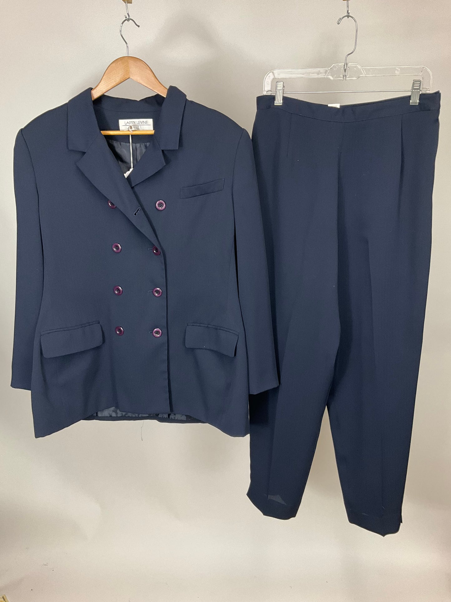 LARRY LEVINE BLUE PANTS SUIT SZ 16