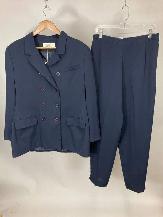 LARRY LEVINE BLUE PANTS SUIT SZ 16