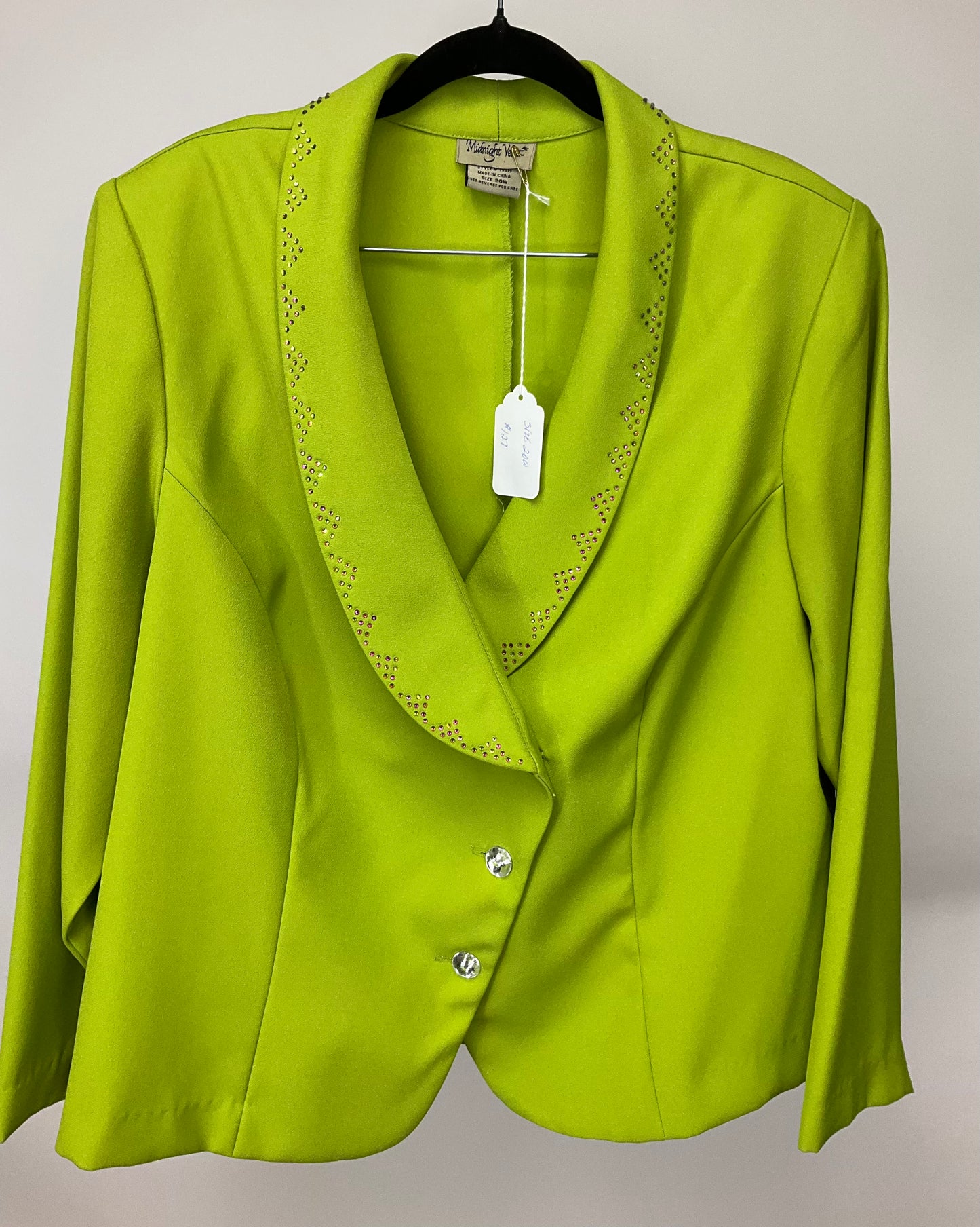 MIDNIGHT VELVET GREEN SKIRT SUIT SZ 20W