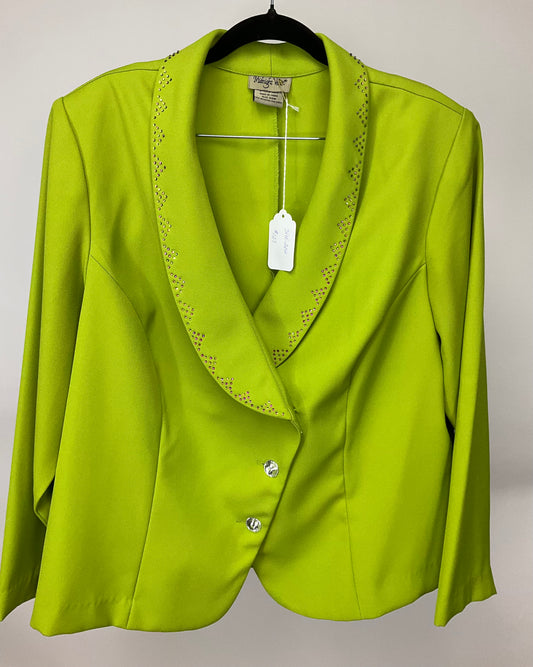 MIDNIGHT VELVET GREEN SKIRT SUIT SZ 20W