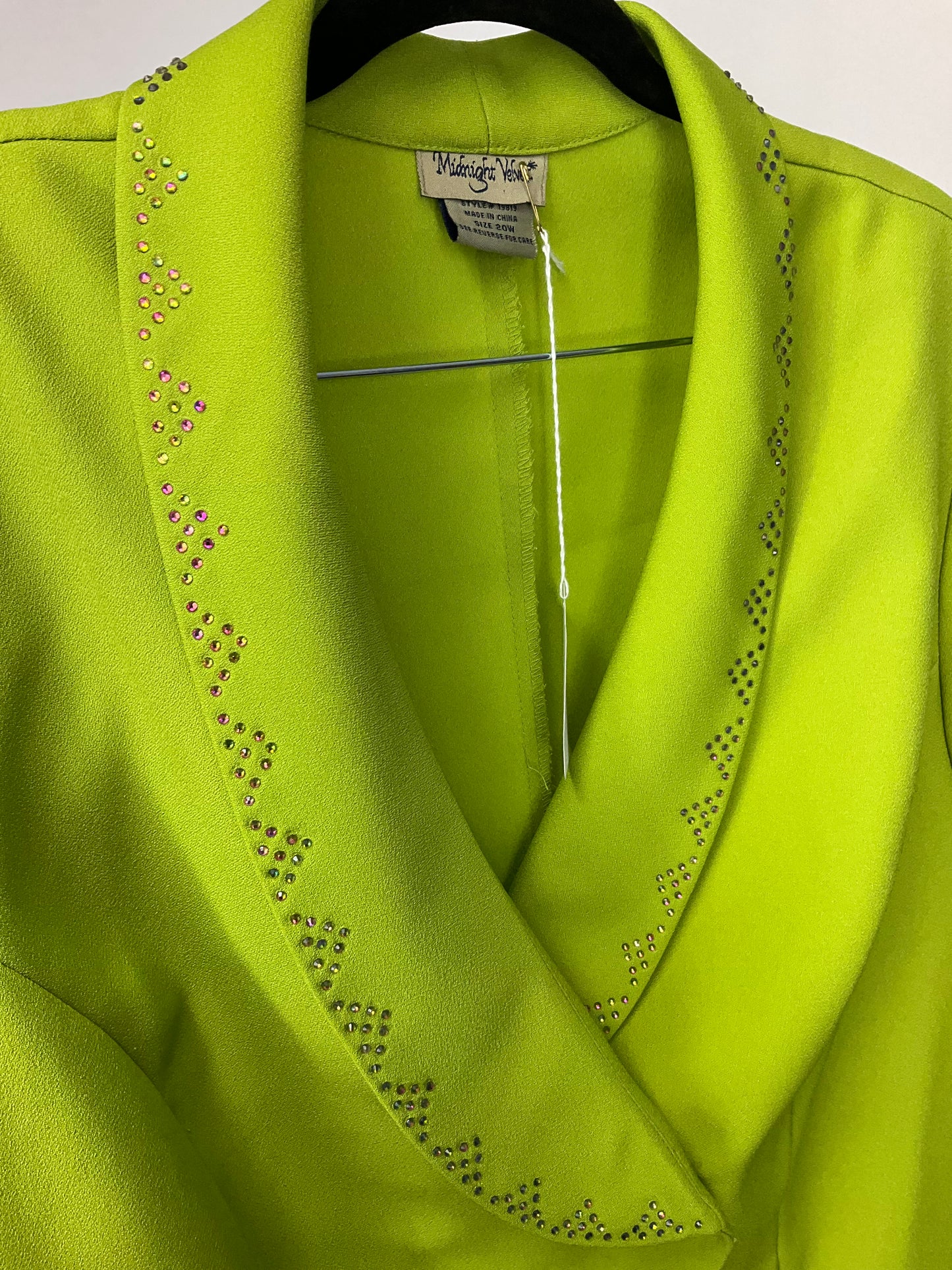 MIDNIGHT VELVET GREEN SKIRT SUIT SZ 20W