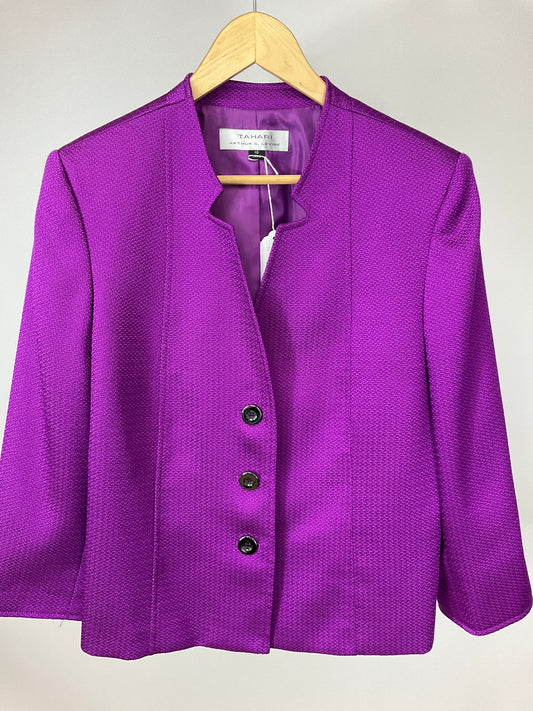TAHARI RASPBERRY BLAZER SZ 10