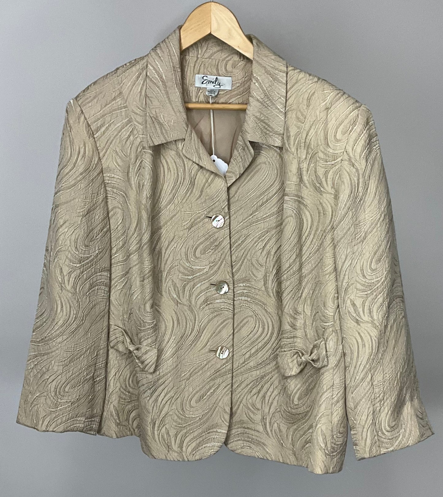 EMILY TAN/GOLD SKIRT SUIT SZ 18W