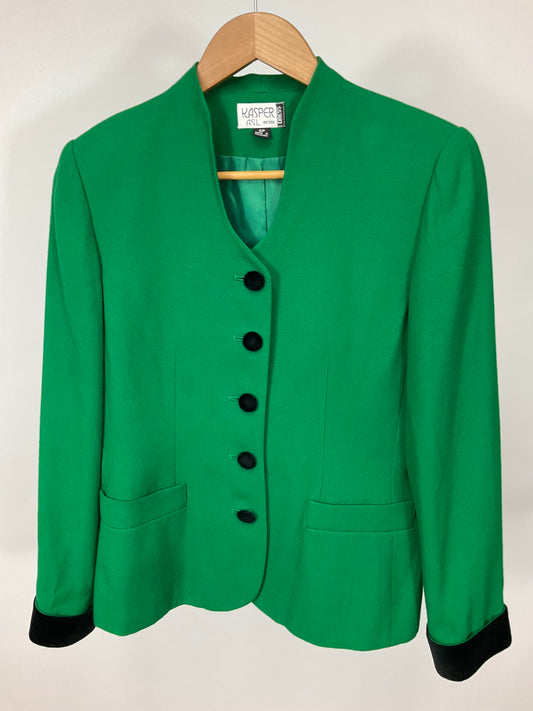 KASPER ASL GREEN SKIRT SUIT SZ 6P