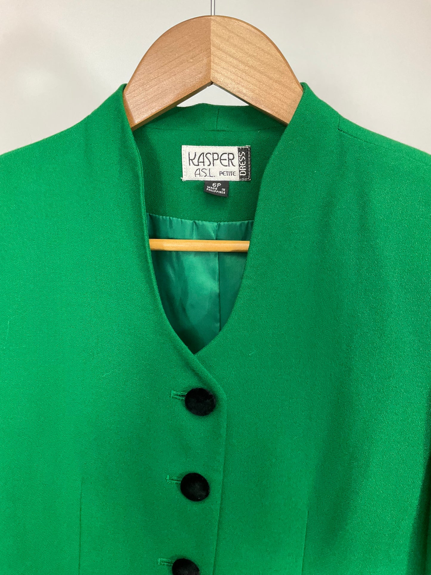 KASPER ASL GREEN SKIRT SUIT SZ 6P