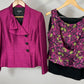 KASPER PINK/BLACK 3 PIECE SUIT SZ 10P