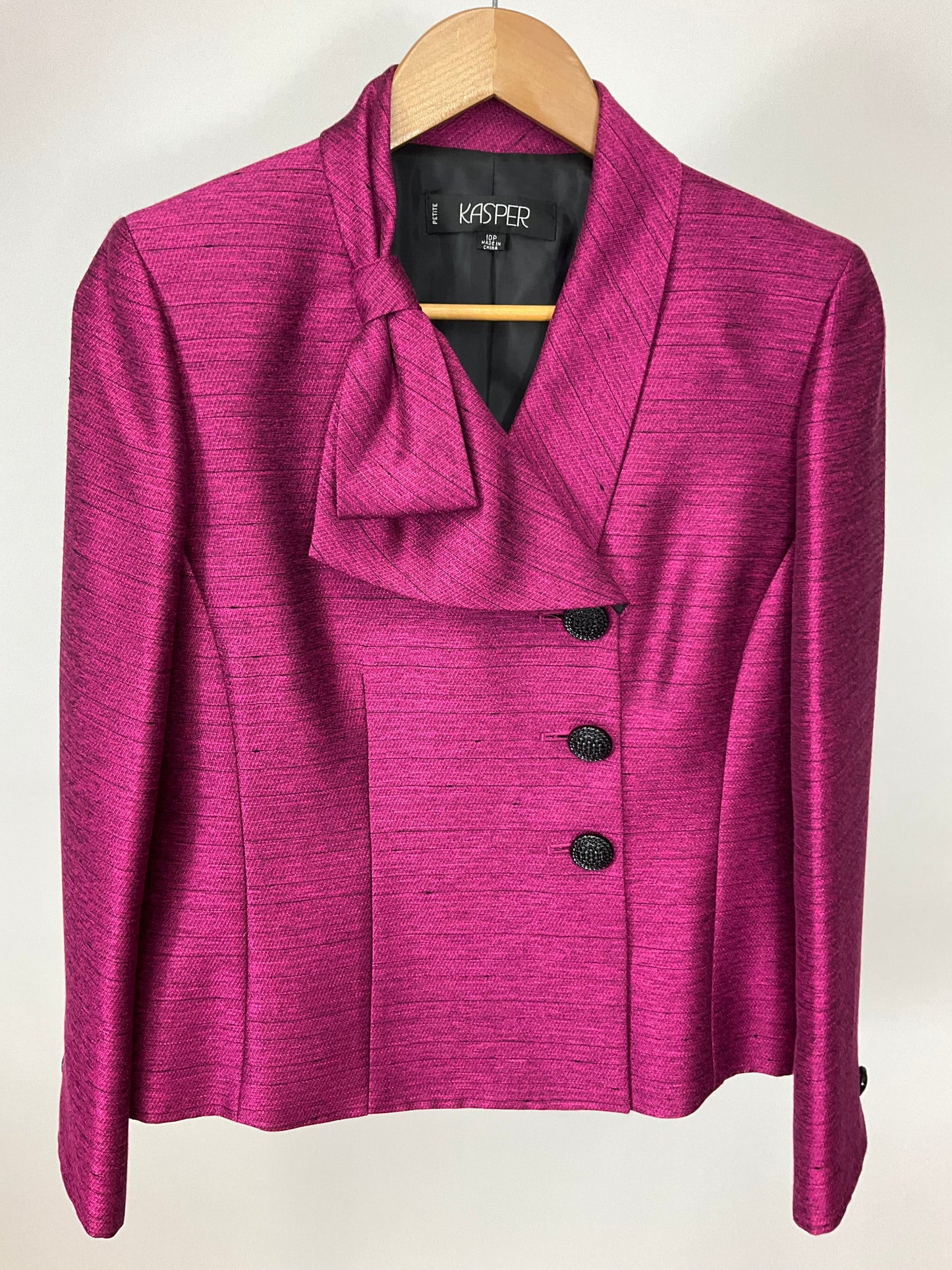 KASPER PINK/BLACK 3 PIECE SUIT SZ 10P