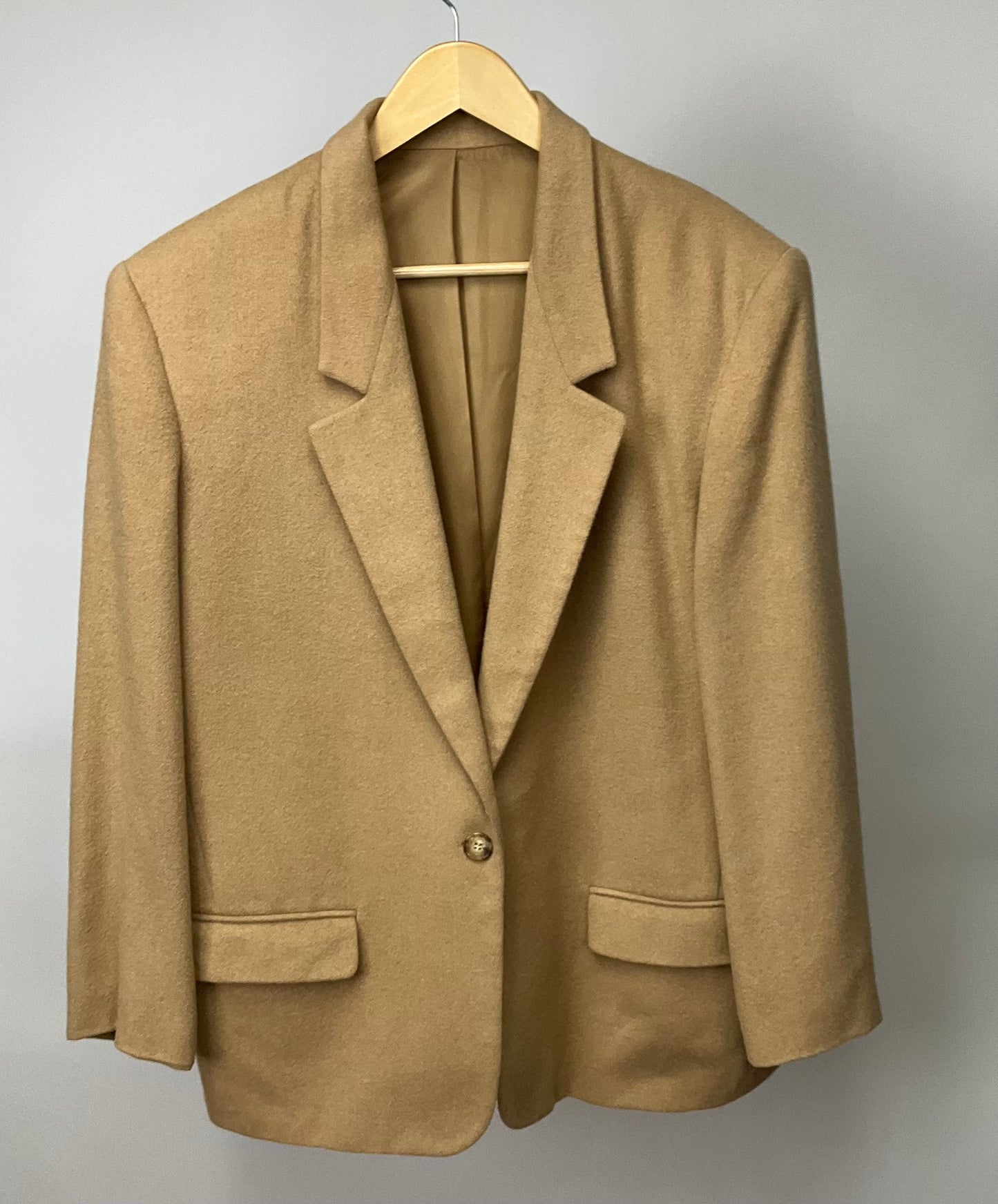 LAND'S END CAMEL HAIR BLAZER SZ 16