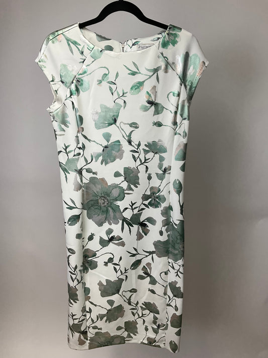 WES LEE ROSE WHITE GREEN DRESS SZ 4