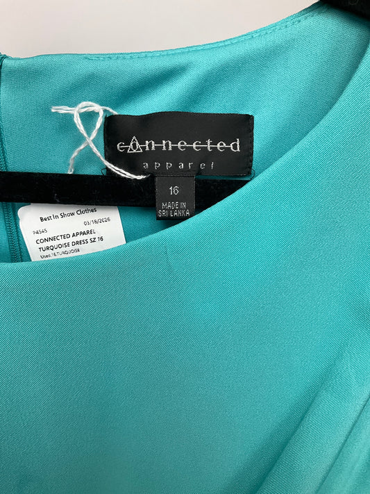CONNECTED APPAREL TURQUOISE DRESS SZ 16