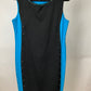 CALVIN KLEIN TURQUOISE/BLACK DRESS SZ 12