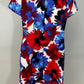 MAGGY LONDON BLUE/RED FLORAL DRESS SZ 0