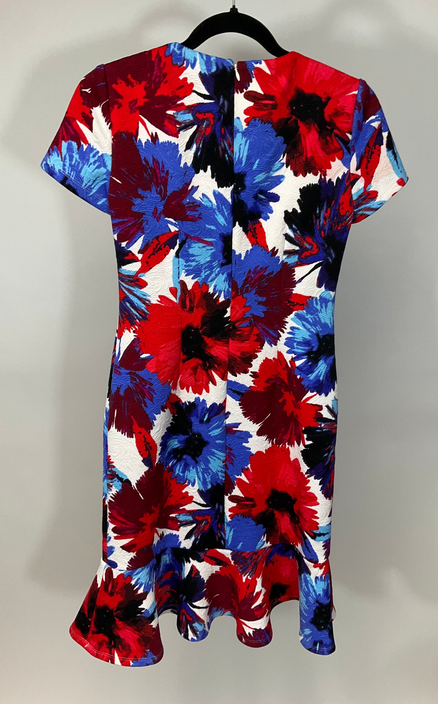 MAGGY LONDON BLUE/RED FLORAL DRESS SZ 0