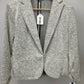 NWT AMANDA & CHELSEA WHITE & TAN BLAZER SZ M