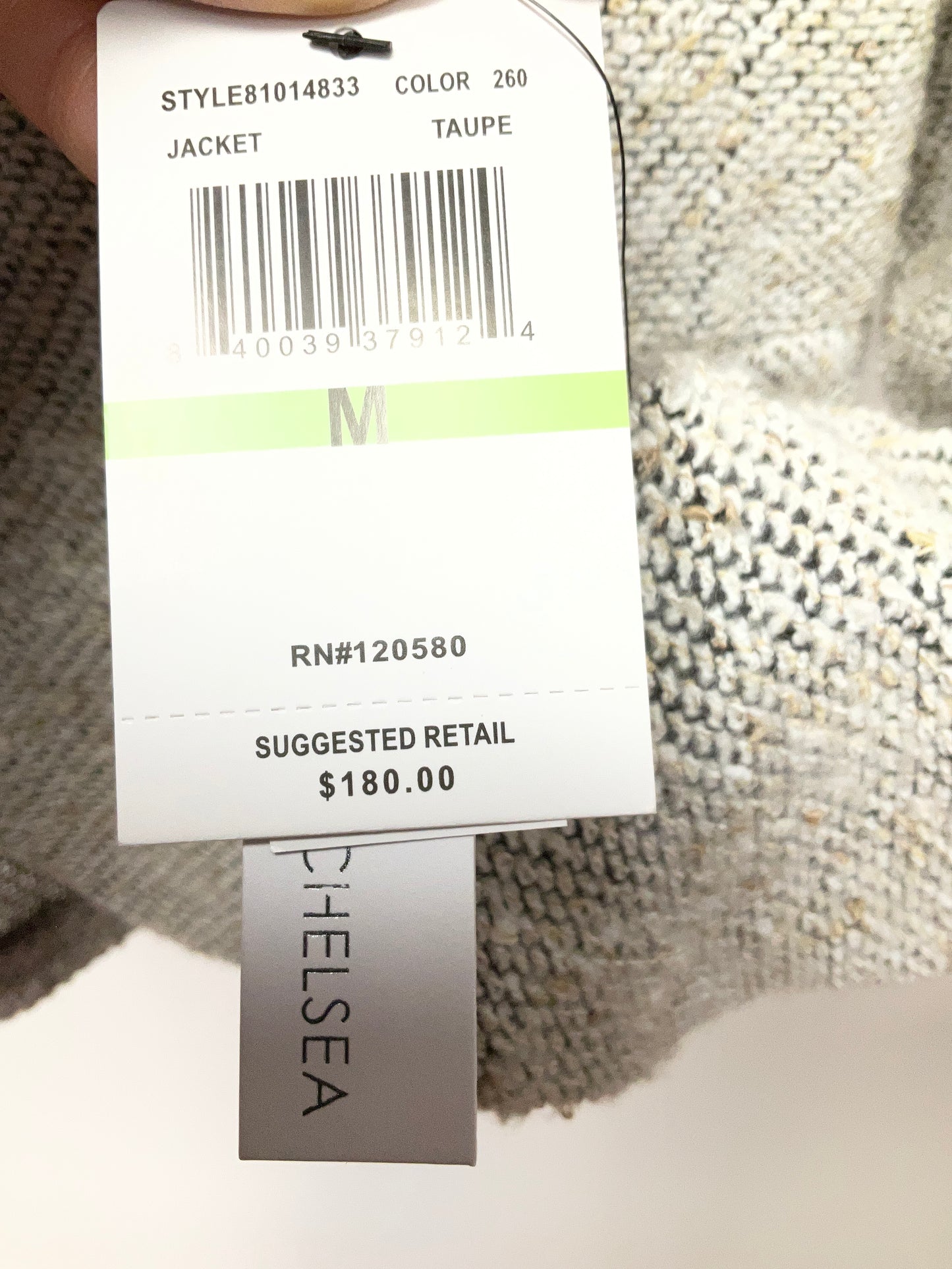 NWT AMANDA & CHELSEA WHITE & TAN BLAZER SZ M