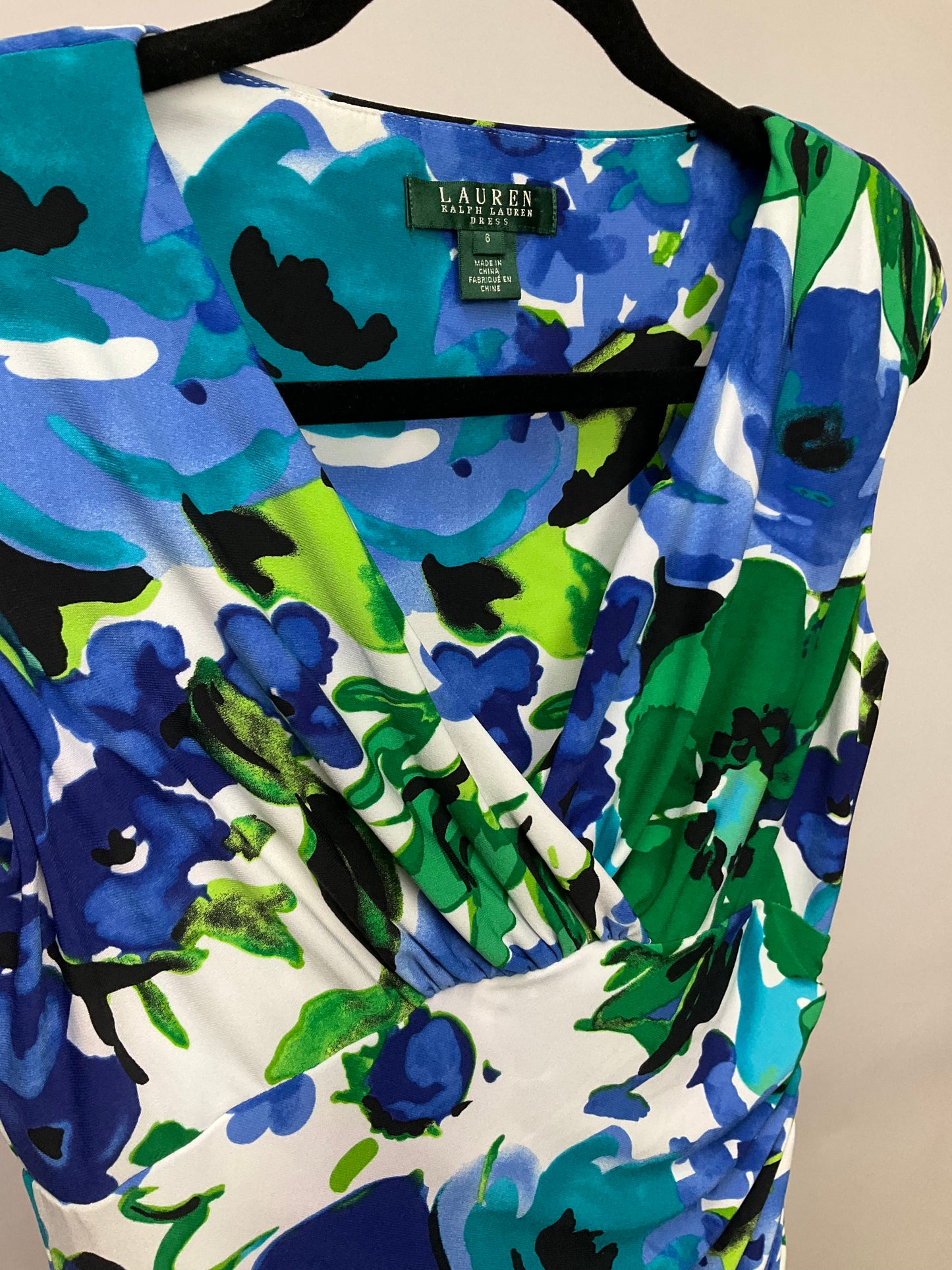 LAUREN BLUE GREEN DRESS SZ 6