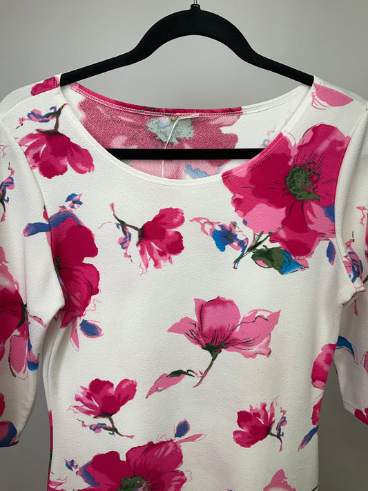 NO BRAND PINK FLORAL DRESS SZ SM