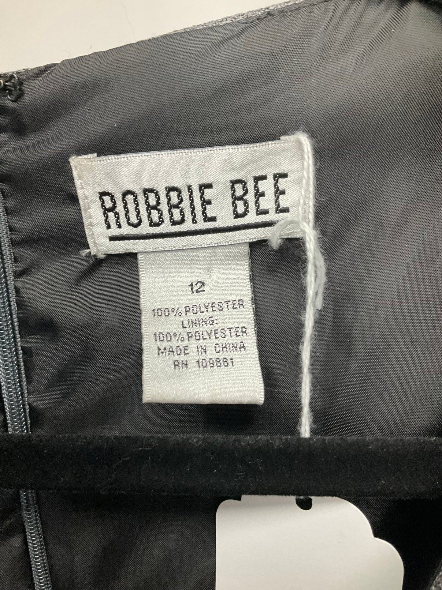 ROBBIE BEE GRAY DRESS SZ 12