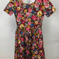 LULAROE BURGUNDY FLORAL DRESS SZ XS