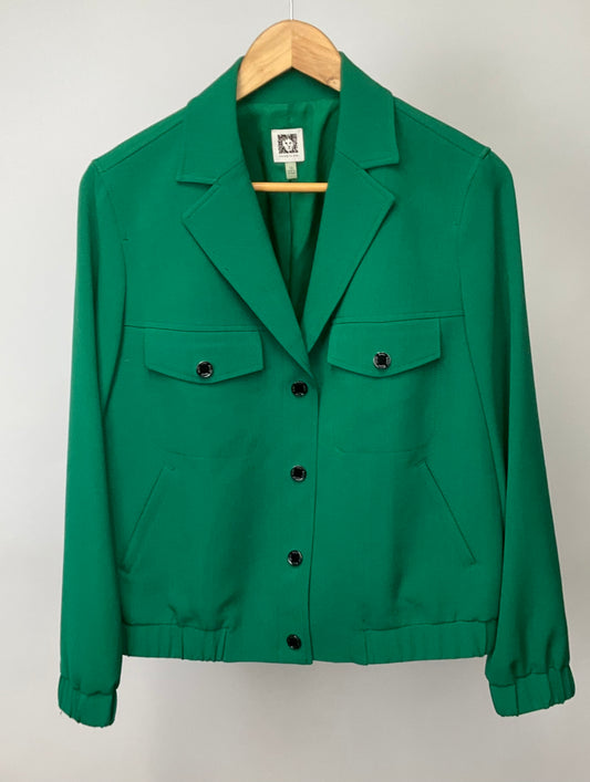 ANN KLEIN GREEN BLAZER SZ 10