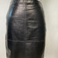 TALBOTS BLACK LEATHER SKIRT SZ 6P