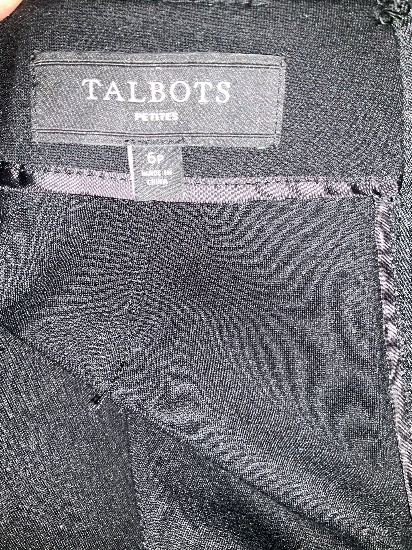 TALBOTS BLACK LEATHER SKIRT SZ 6P