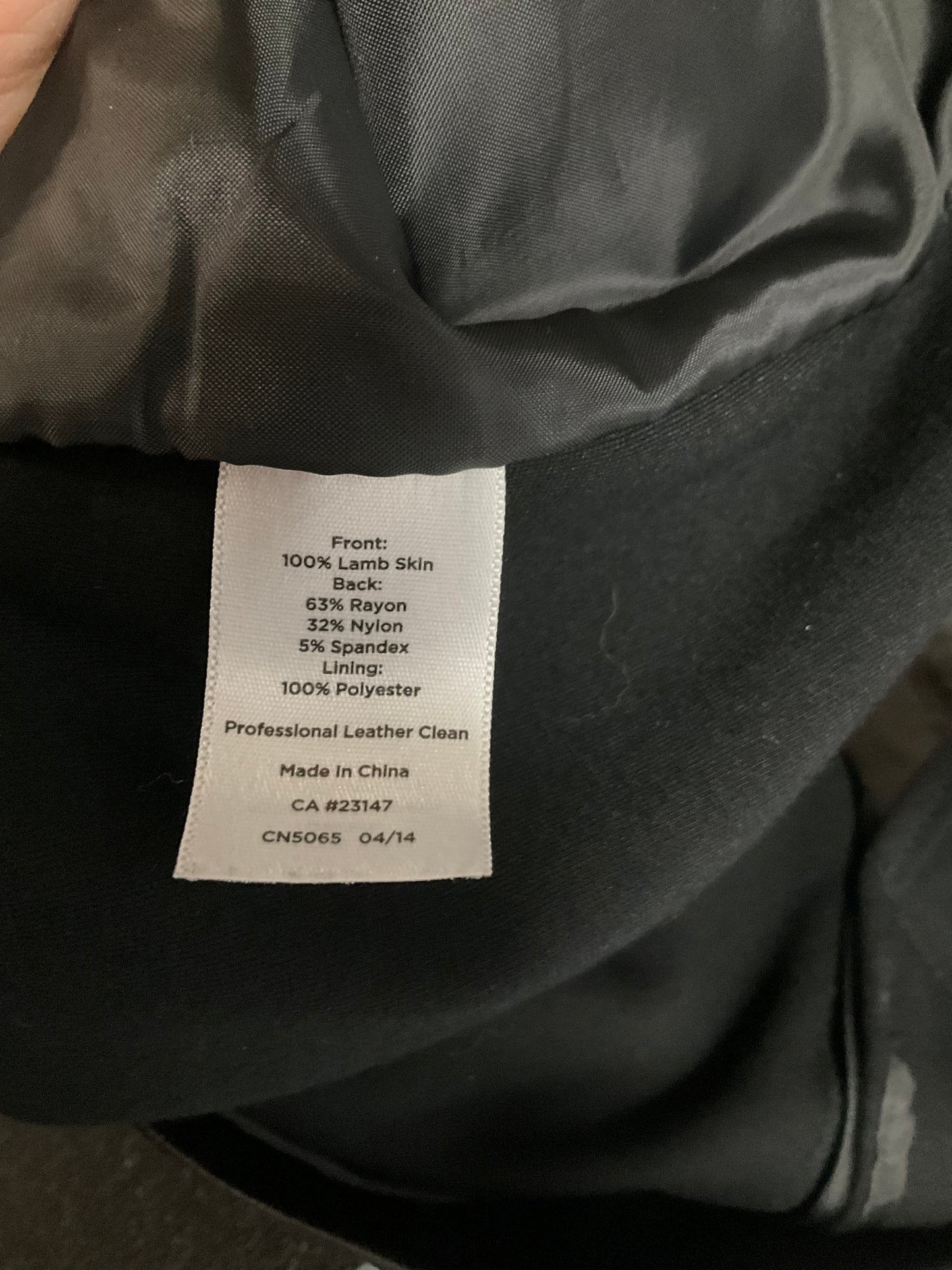 TALBOTS BLACK LEATHER SKIRT SZ 6P