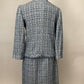 TALBOTS BLUE TWEED SKIRT SUIT SZ 6/8