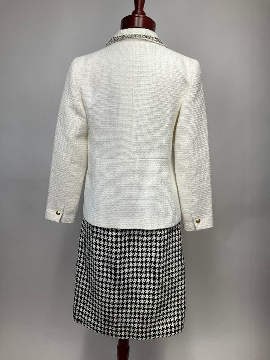 TALBOTS WHITE/BLACK SKIRT SUIT SZ 6