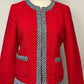 TALBOTS RED BLUE SKIRT SUIT SZ 4 & 8