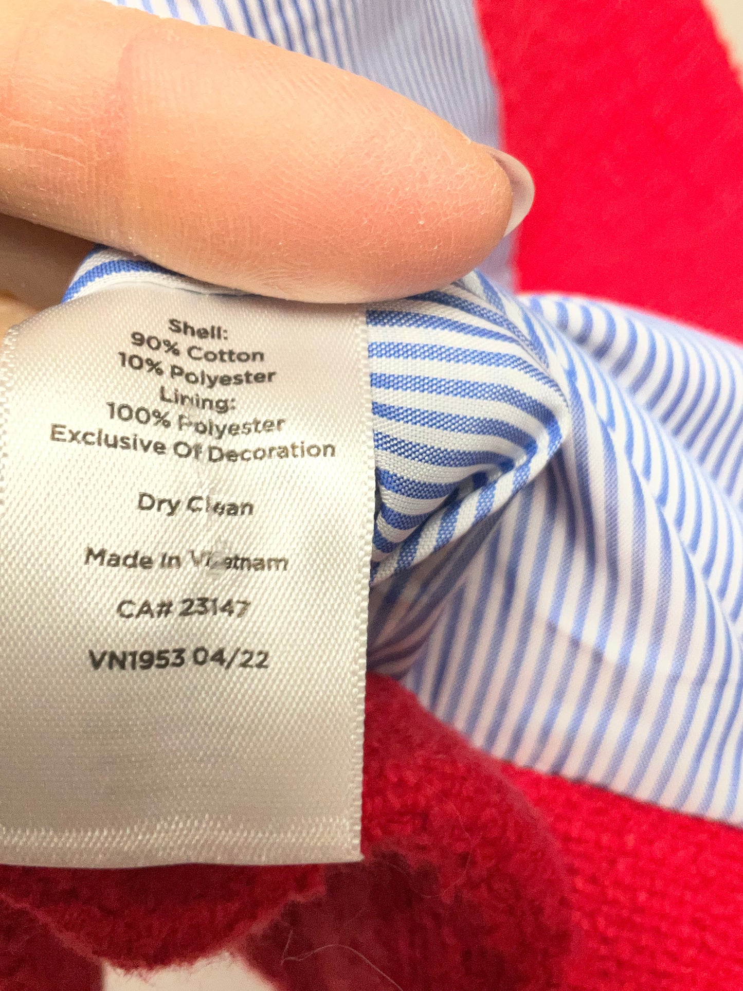 TALBOTS RED BLUE SKIRT SUIT SZ 4 & 8