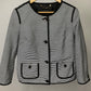 TALBOTS BLACK/WHITE BLAZER SZ 10