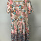 LULAROE PINK/BLUE FLORAL DRESS SZ 2XL