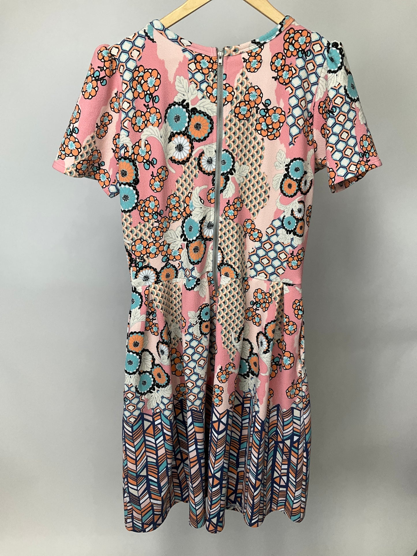 LULAROE PINK/BLUE FLORAL DRESS SZ 2XL