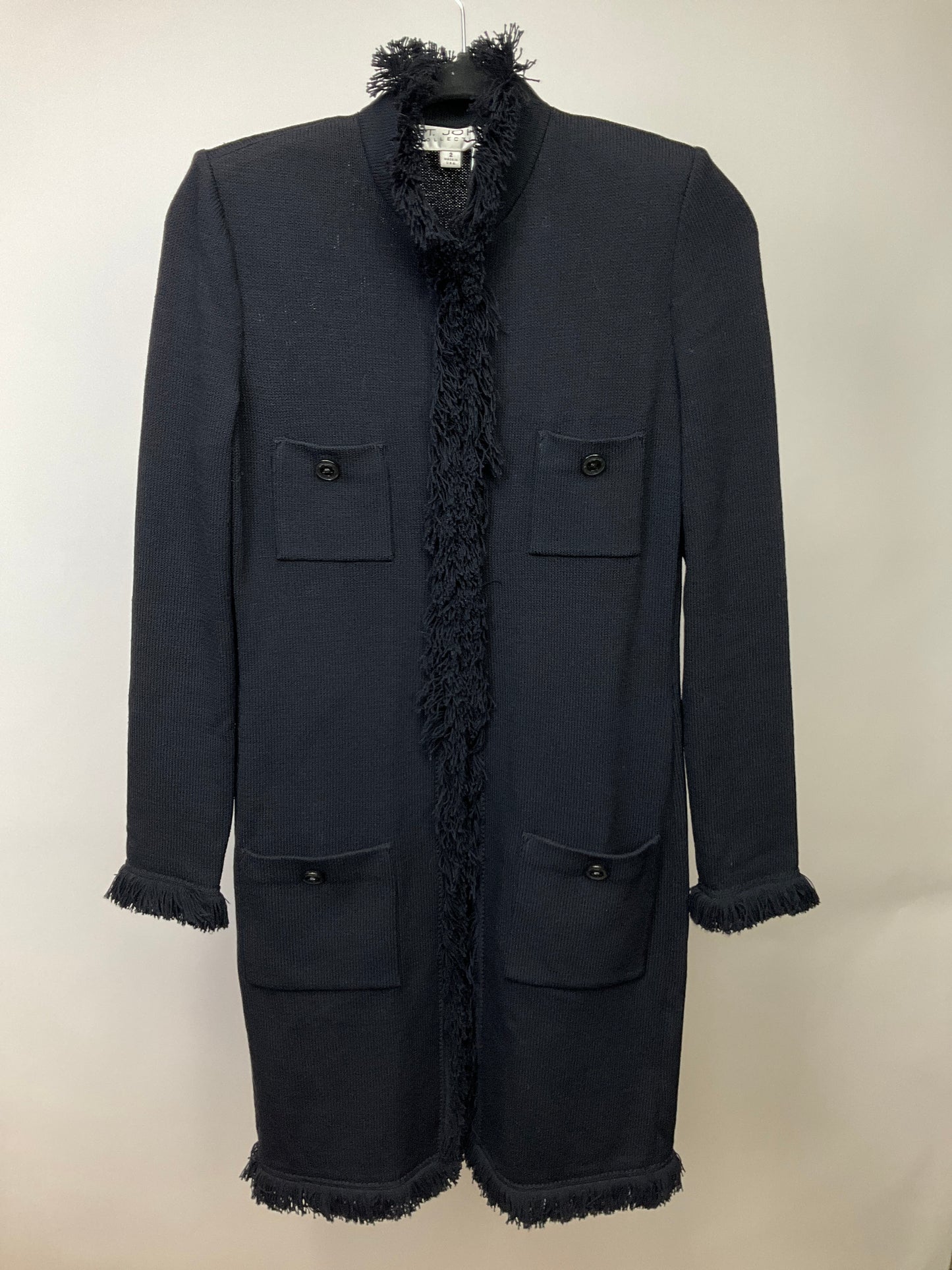 ST JOHN COLLECTION BLACK BLAZER SZ 2