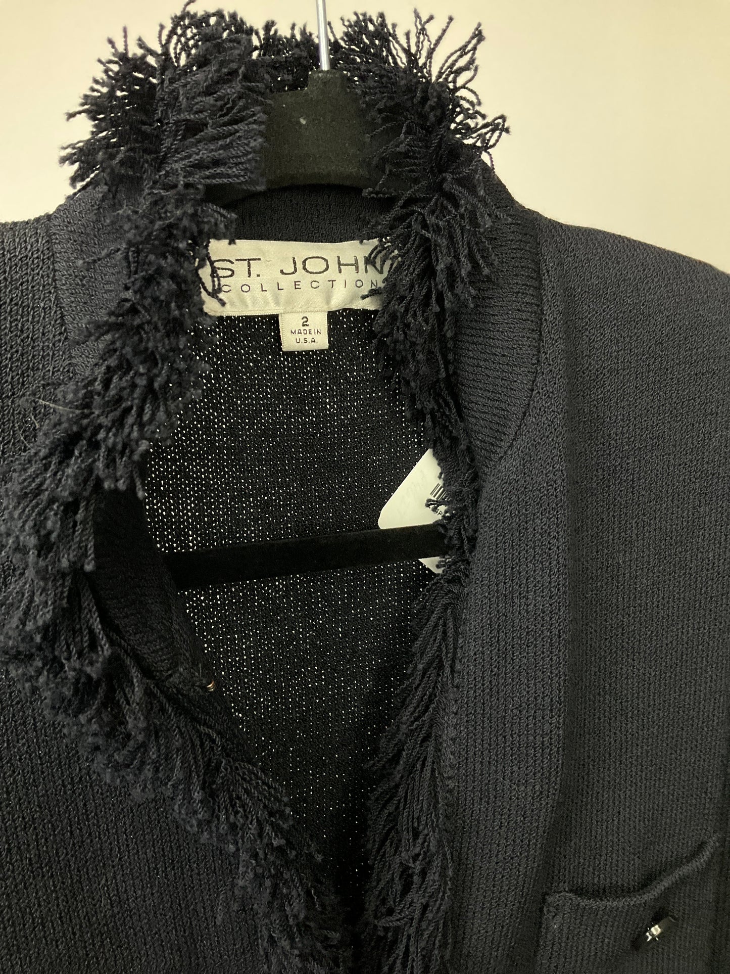 ST JOHN COLLECTION BLACK BLAZER SZ 2