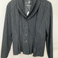 T MILANO BLACK PINSTRIP SKIRT SUIT SZ 18