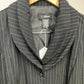T MILANO BLACK PINSTRIP SKIRT SUIT SZ 18