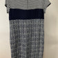 ST JOHN BLACK LABEL BLUE/WHITE DRESS SZ 10