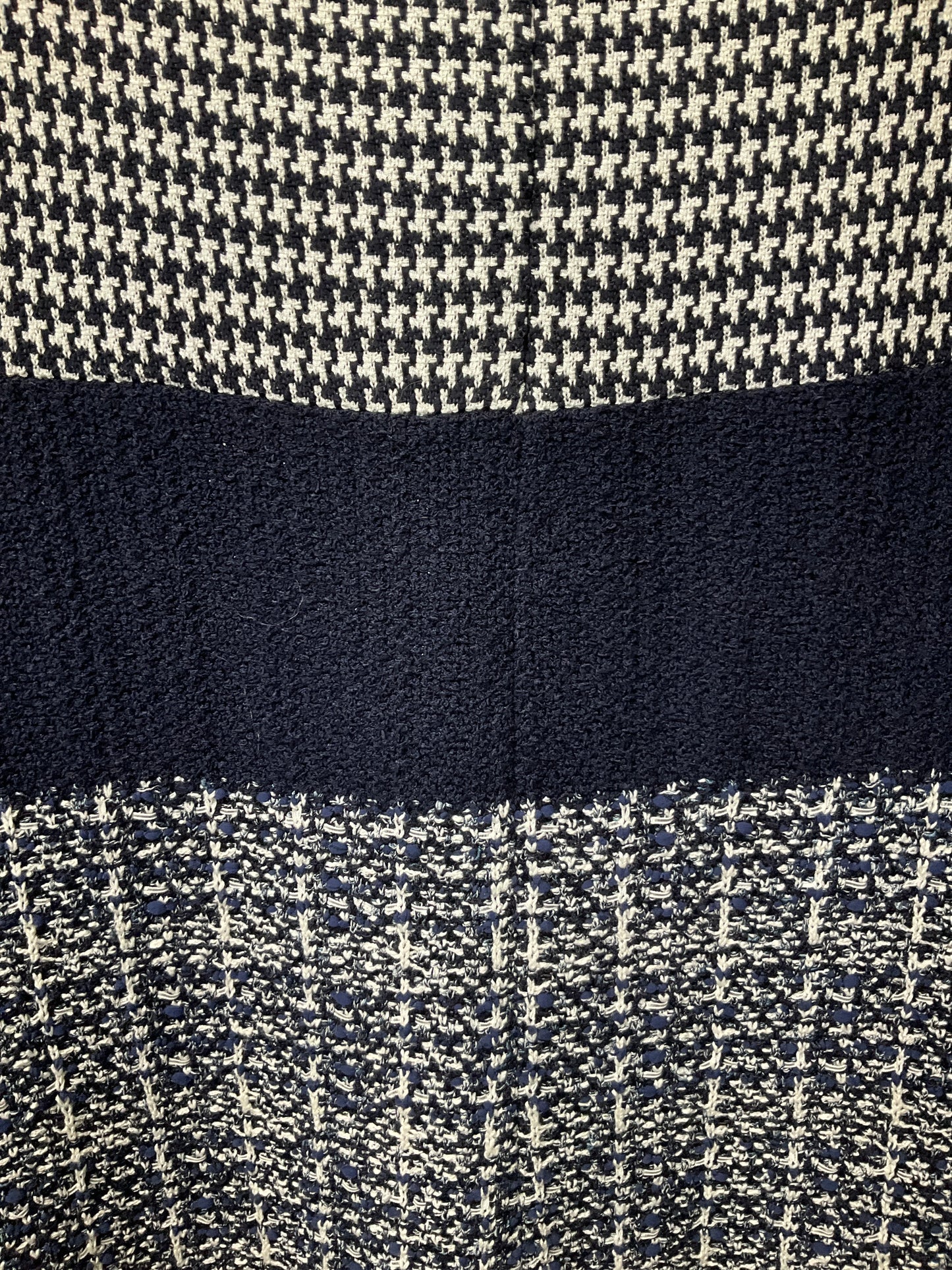 ST JOHN BLACK LABEL BLUE/WHITE DRESS SZ 10