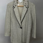 ST JOHN COLLECTION TAN/BLACK BLAZER SZ 10